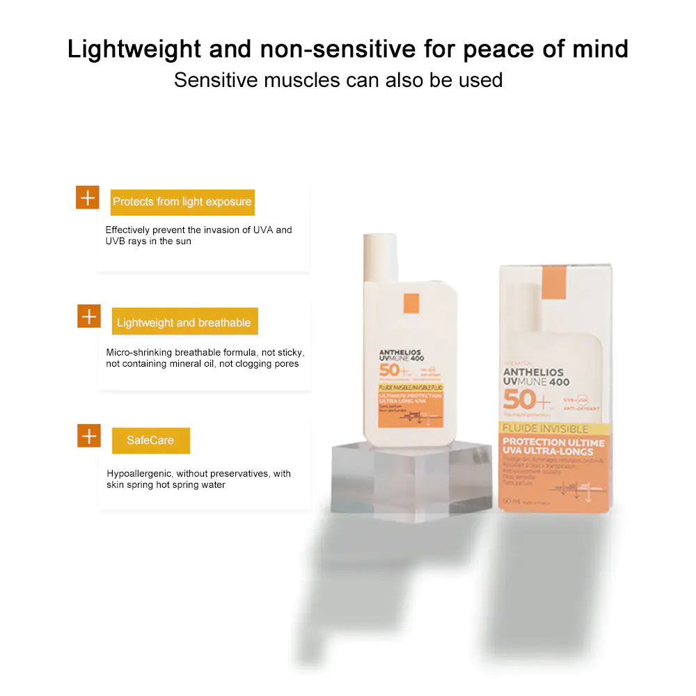 Lightweight Broad Spectrum SPF 50 Sunscreen – Sensitive Skin, Water-Resistant, Fragrance-Free