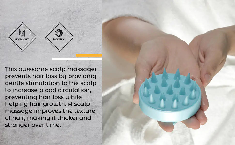 Soft Silicone Hair & Scalp Massager – Deep Clean, Exfoliating, Hair Growth Support