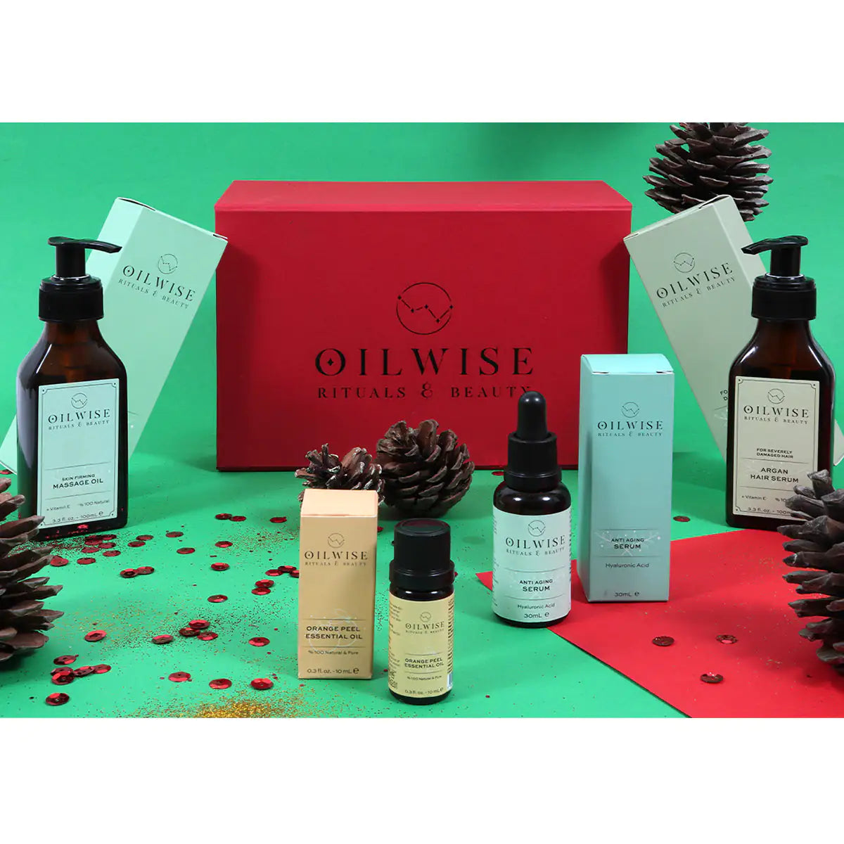 Oilwise Firming Care Kit — Essential Oils & Serums for Skin, Hair & Body | Anti-Cellulite, Anti-Aging, Repair