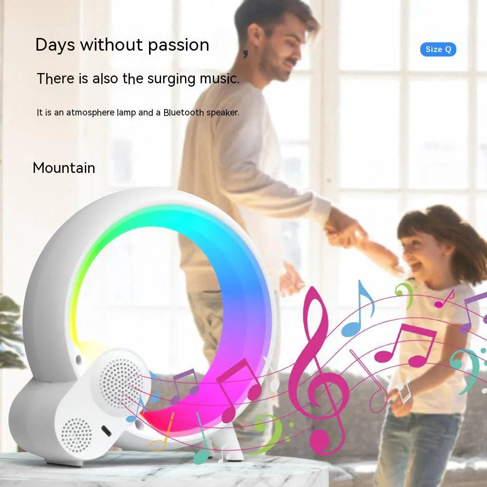 Creative Q Light Sunrise Alarm Clock – Bluetooth Speaker, White Noise, & Color-Changing Atmosphere Lamp with App Control