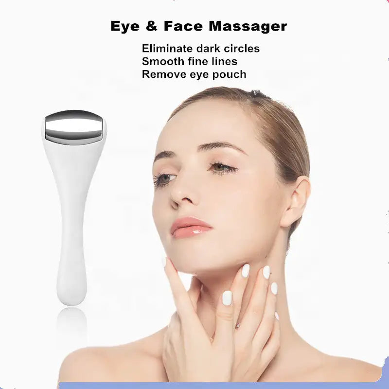 Eye & Face Ice Roller Massager — Cooling Depuffing Facial Roller