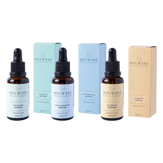 Oilwise Anti-Aging Serum, Pore Minimizing Serum & Eye Repair Serum Set — Complete Skin Renewal Kit