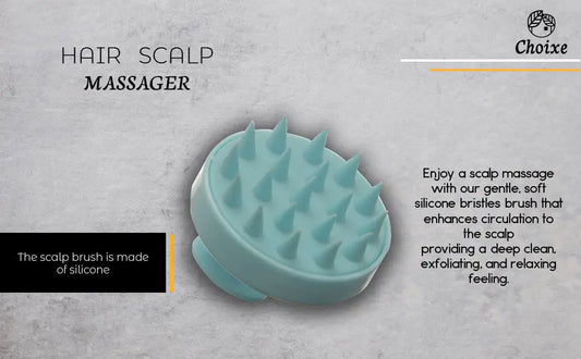Soft Silicone Hair & Scalp Massager – Deep Clean, Exfoliating, Hair Growth Support