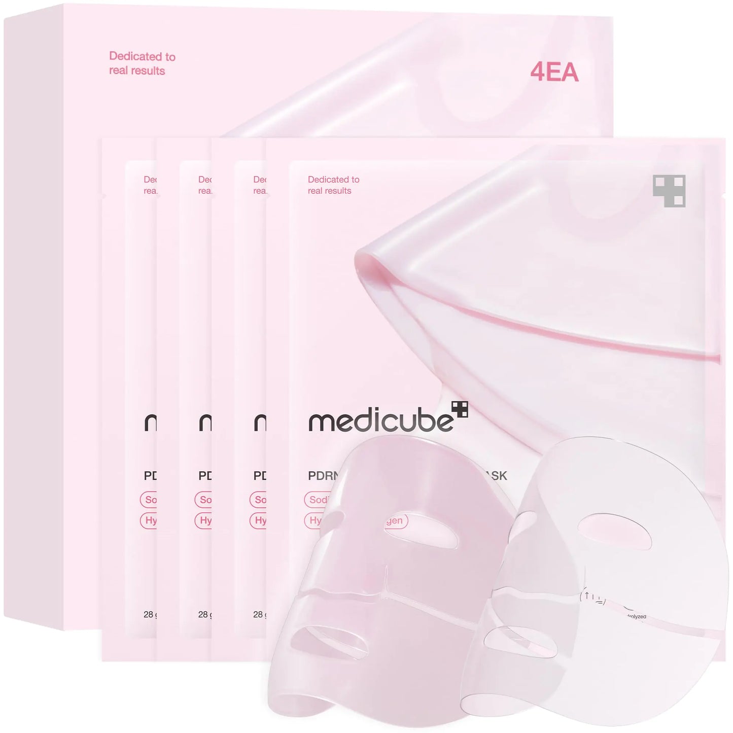Medicube Salmon DNA PDRN Pink Collagen Jelly Gel Mask – Overnight Korean Face Mask for Glass Skin, Firming & Deep Hydration (28g, 4-Pack)